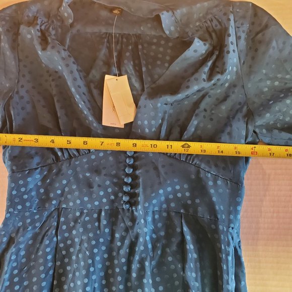 BANANA REPUBLIC v-neck  Blue Spring Dress NEW! - Picture 8 of 8